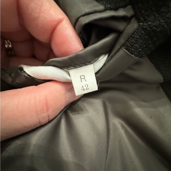 Hardy Amies Blazer Mens 42R Herringbone Wool Gray Two Button Sport Coat Classic - Picture 12 of 12